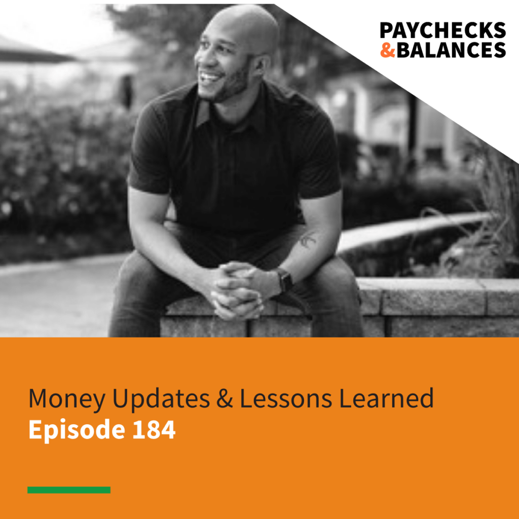 Money-Updates-Lessons-Learned-PB184 podcast episode graphic