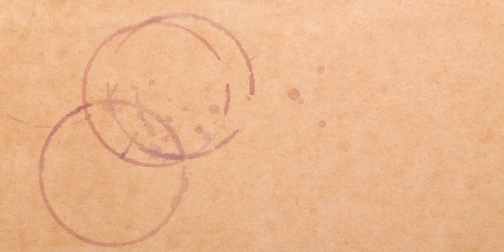 wine stains on brown paper